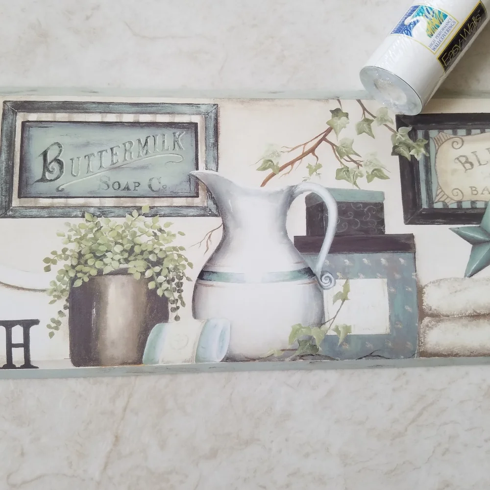 Wallpaper Border French Country Bathroom